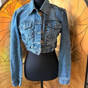 Miss Lili Cropped Blue Denim Jacket